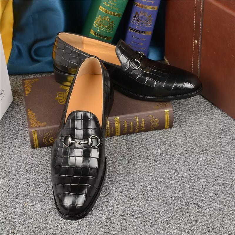 Férfi Naplopók Hazel Luxus Elegáns Slip-on Loafers - Fekete