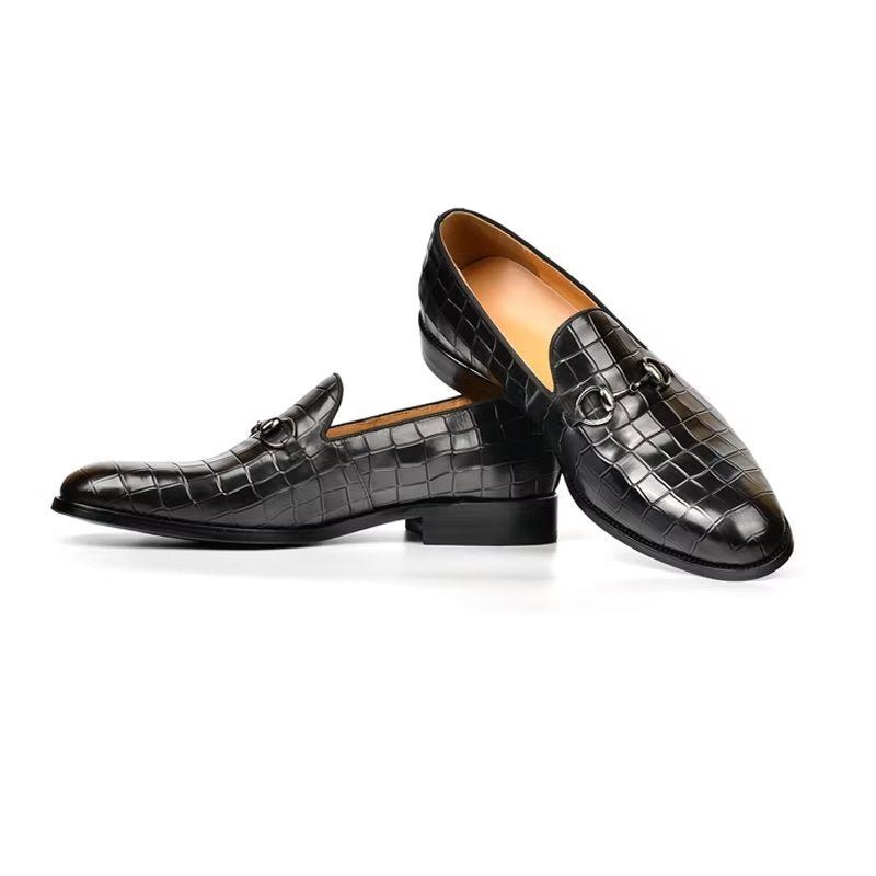 Férfi Naplopók Hazel Luxus Elegáns Slip-on Loafers - Fekete