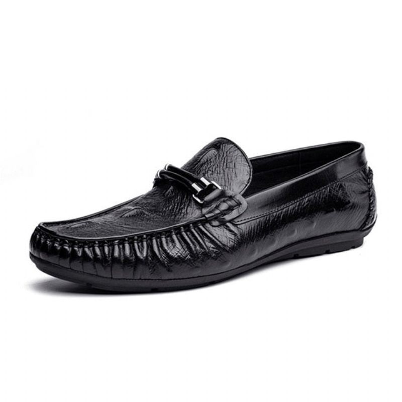 Férfi Naplopók Luxus Croctex Bőr Brogue - Fekete