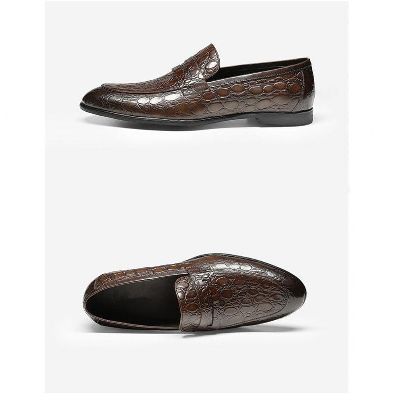 Férfi Naplopók Luxus Croctex Nyári Slip-on Loafers - Kávé