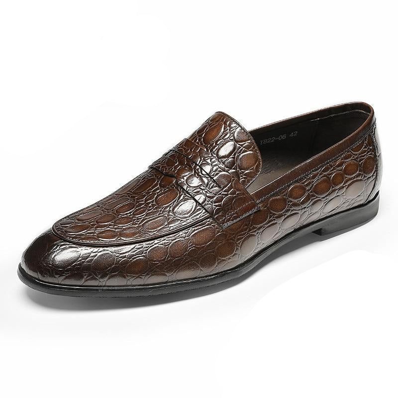 Férfi Naplopók Luxus Croctex Nyári Slip-on Loafers - Kávé