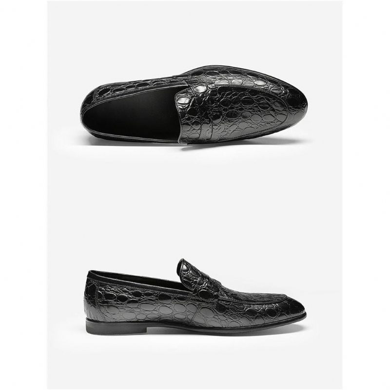 Férfi Naplopók Luxus Croctex Nyári Slip-on Loafers - Fekete