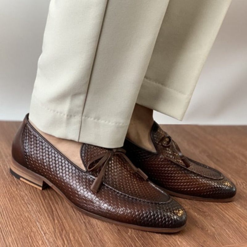 Férfi Naplopók Luxus Croctex Slip On Loafers - Kávé