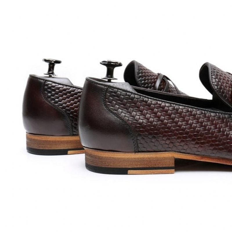 Férfi Naplopók Luxus Croctex Slip On Loafers - Kávé