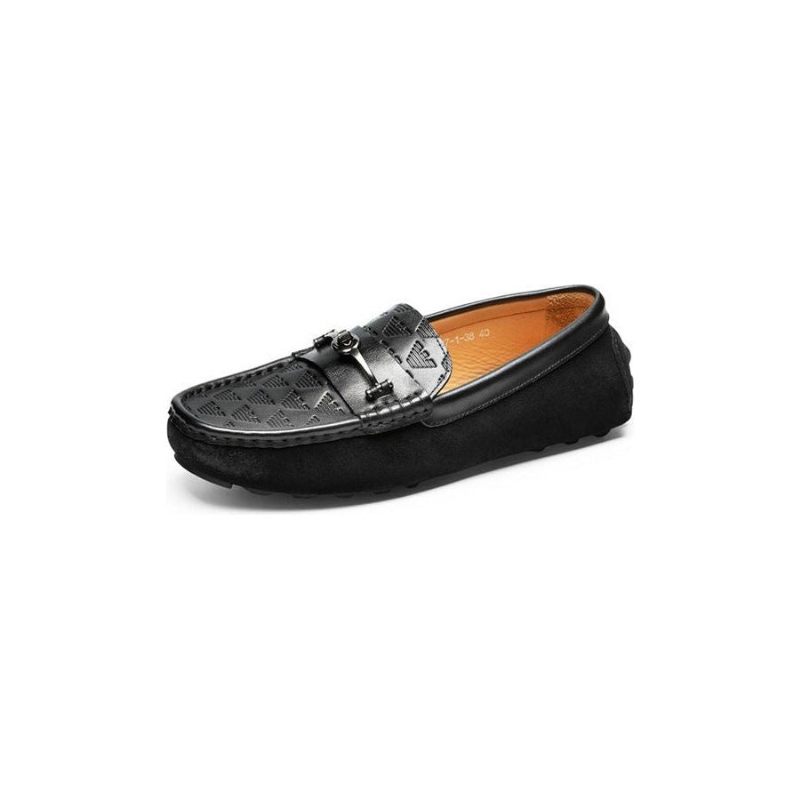 Férfi Naplopók Luxus Római Bőr Slip-on Bankett