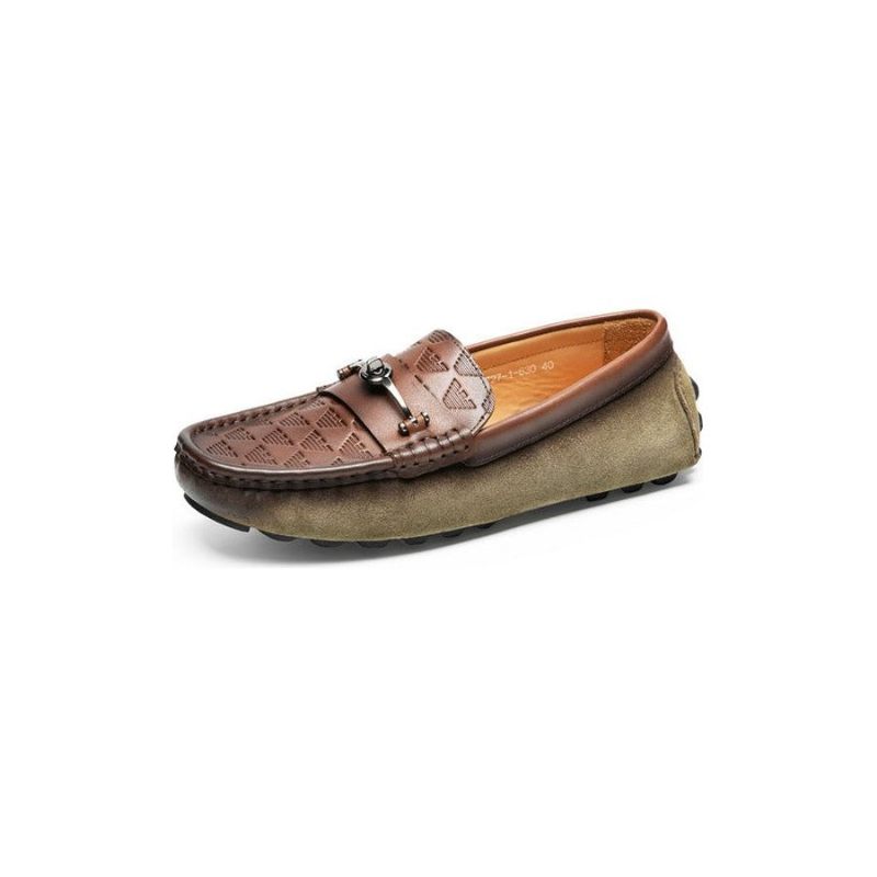 Férfi Naplopók Luxus Római Bőr Slip-on Bankett - Zöld