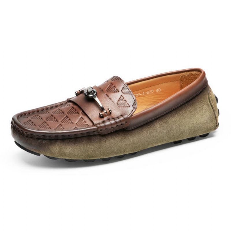 Férfi Naplopók Luxus Római Bőr Slip-on Bankett - Zöld