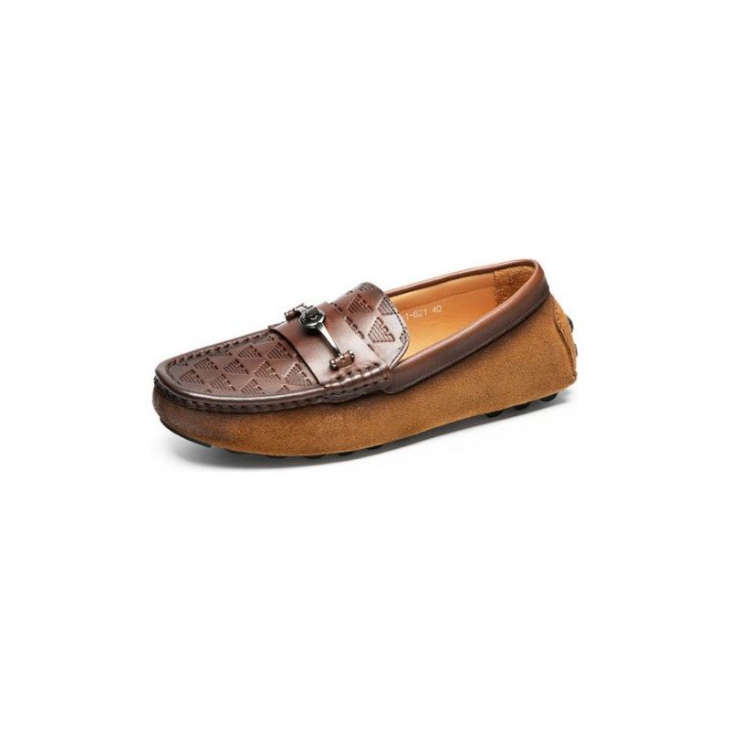 Férfi Naplopók Luxus Római Bőr Slip-on Bankett - Kávé