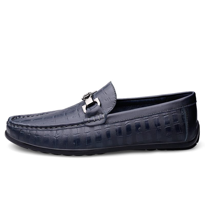 Férfi Naplopók Modish Croctex Slip-on Vezetőcipők - Kék