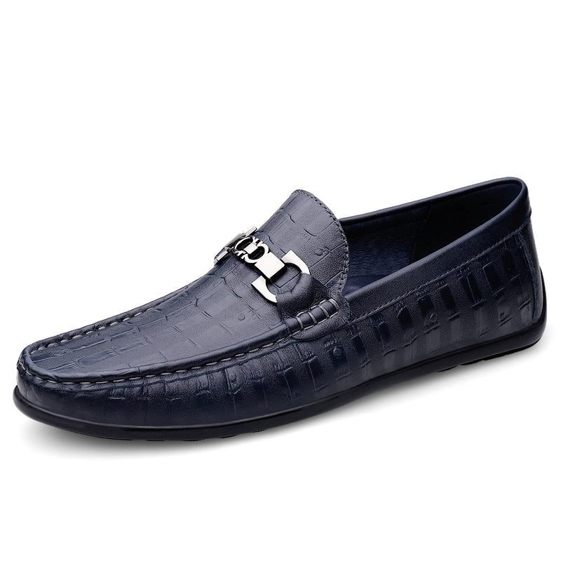 Férfi Naplopók Modish Croctex Slip-on Vezetőcipők - Kék