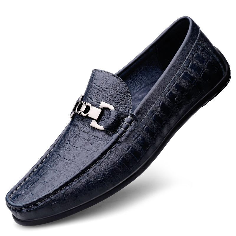 Férfi Naplopók Modish Croctex Slip-on Vezetőcipők - Kék