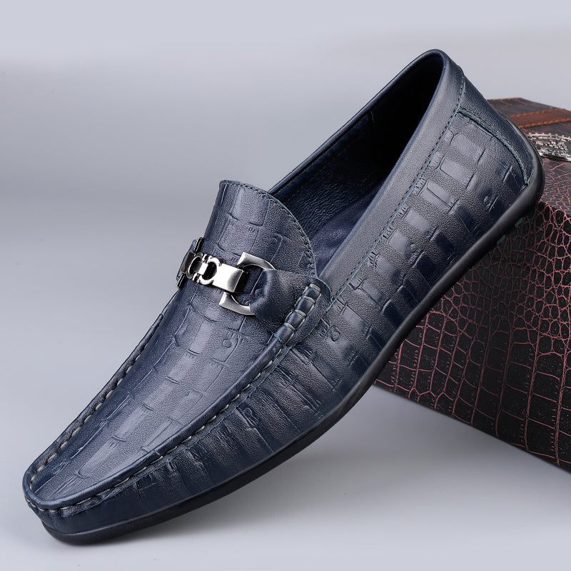 Férfi Naplopók Modish Croctex Slip-on Vezetőcipők - Kék