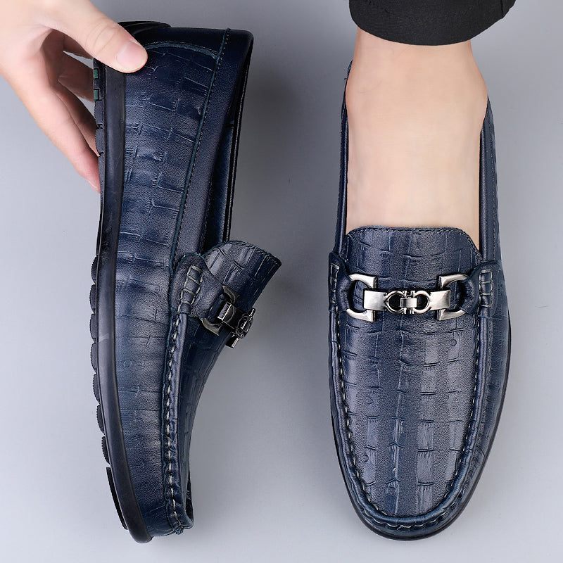 Férfi Naplopók Modish Croctex Slip-on Vezetőcipők - Kék