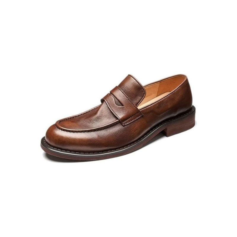 Férfi Naplopók Modish Slip On Penny Loafers - Kávé