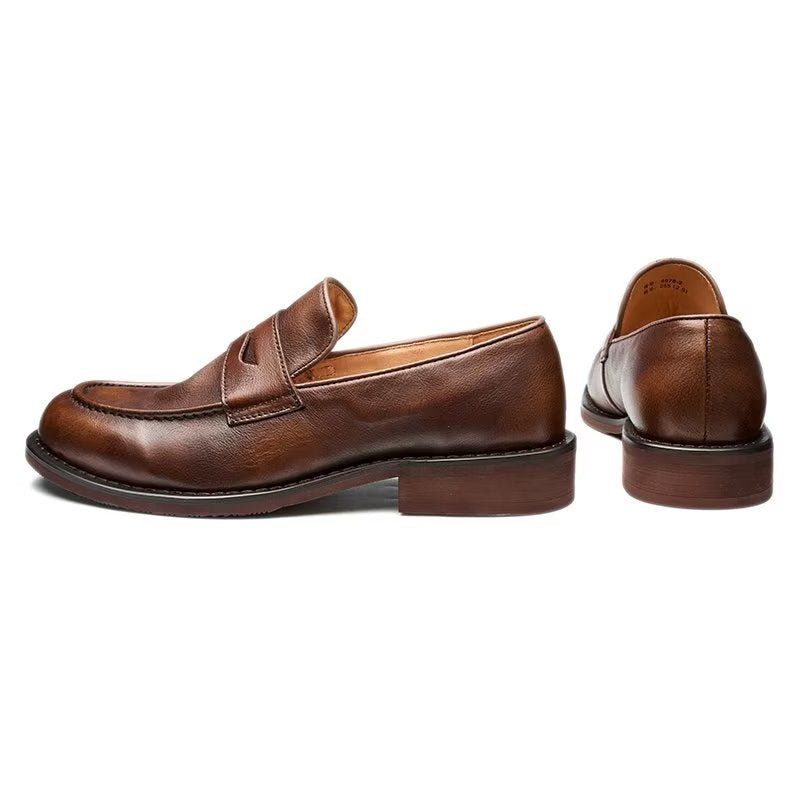 Férfi Naplopók Modish Slip On Penny Loafers - Kávé