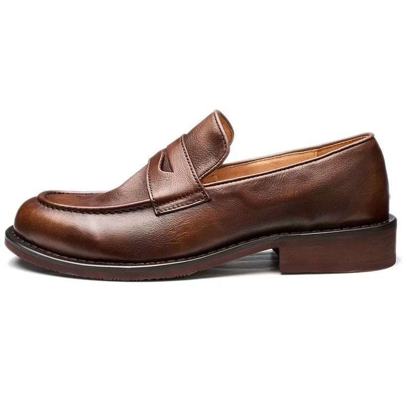 Férfi Naplopók Modish Slip On Penny Loafers - Kávé