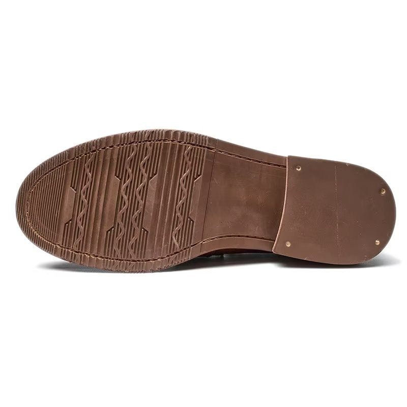 Férfi Naplopók Modish Slip On Penny Loafers - Kávé