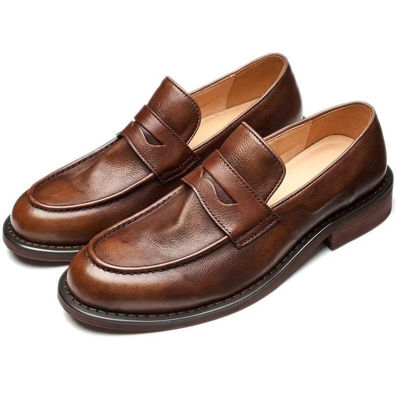 Férfi Naplopók Modish Slip On Penny Loafers - Kávé