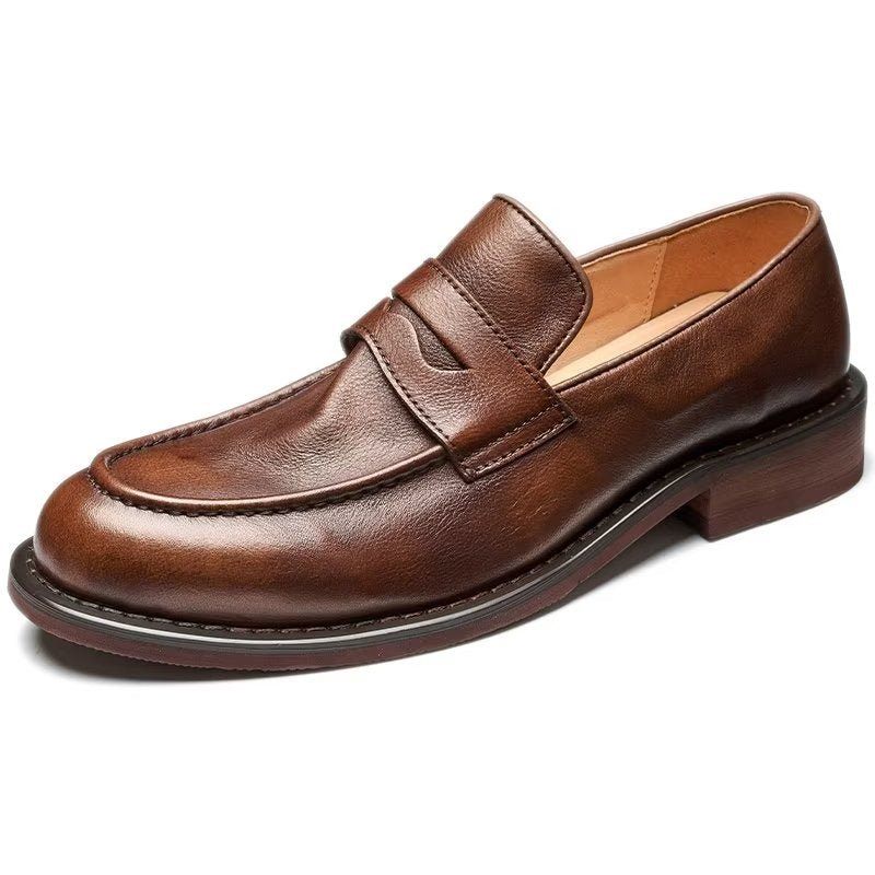 Férfi Naplopók Modish Slip On Penny Loafers - Kávé