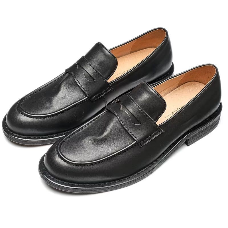 Férfi Naplopók Modish Slip On Penny Loafers - Fekete