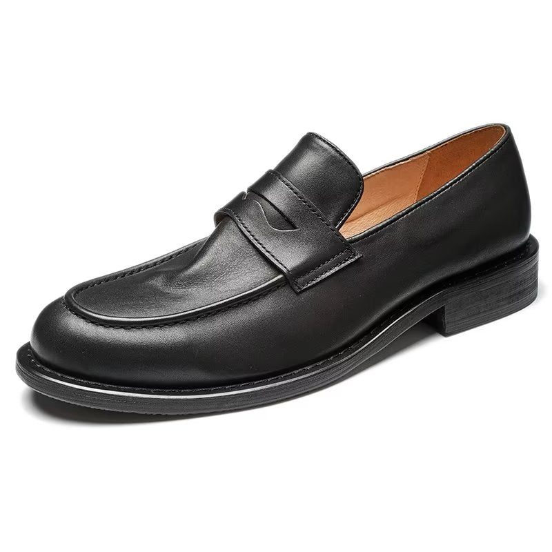 Férfi Naplopók Modish Slip On Penny Loafers - Fekete