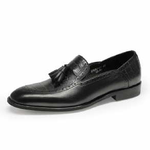 Férfi Naplopók Retro Elegáns Egzotikus Bojt Bőr Brogue