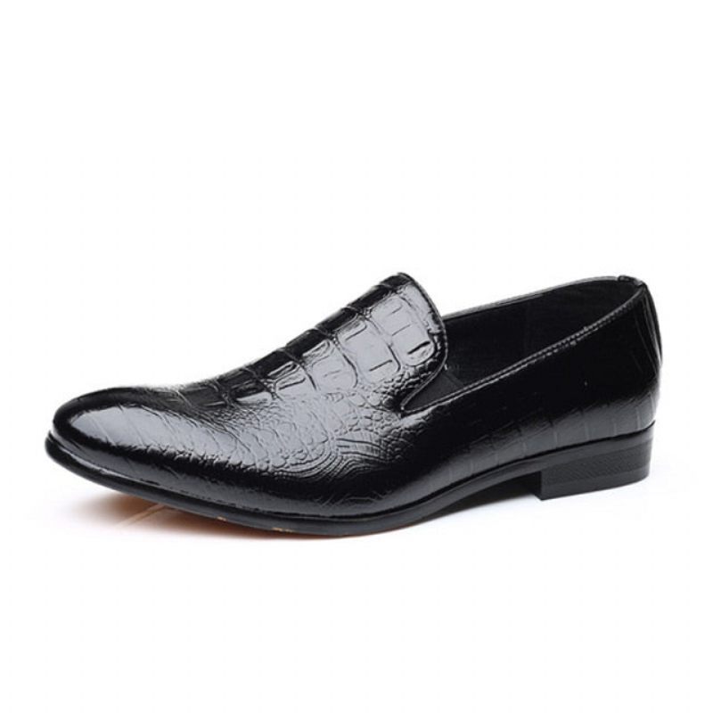 Férfi Naplopók Slip-on Brogue Cipők - Fekete