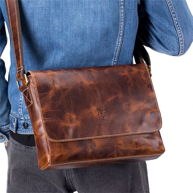 Férfi Válltáskák Aristocrat Urban Leather Portfolio - Barna