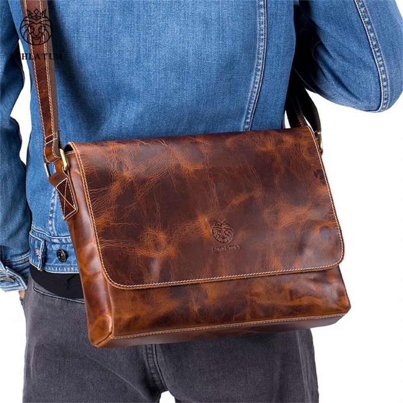 Férfi Válltáskák Aristocrat Urban Leather Portfolio - Barna