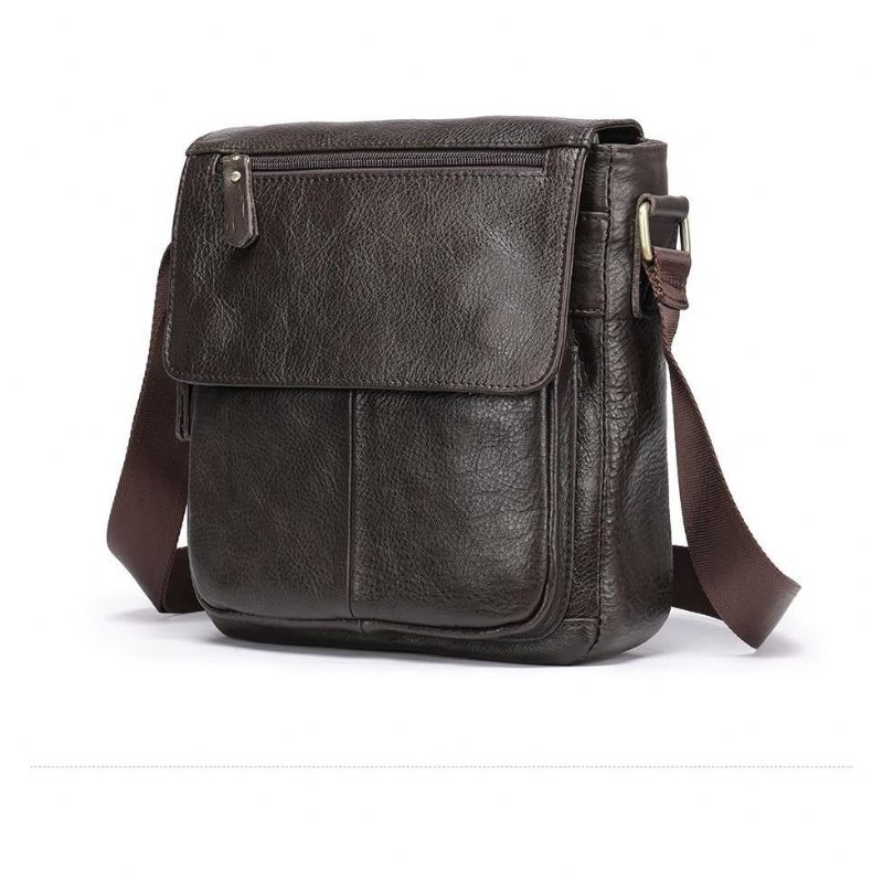 Férfi Válltáskák Bőr Crossbody Táska - Kávé