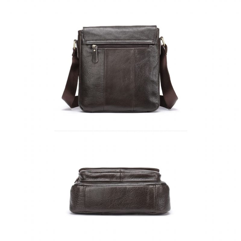 Férfi Válltáskák Bőr Crossbody Táska - Kávé