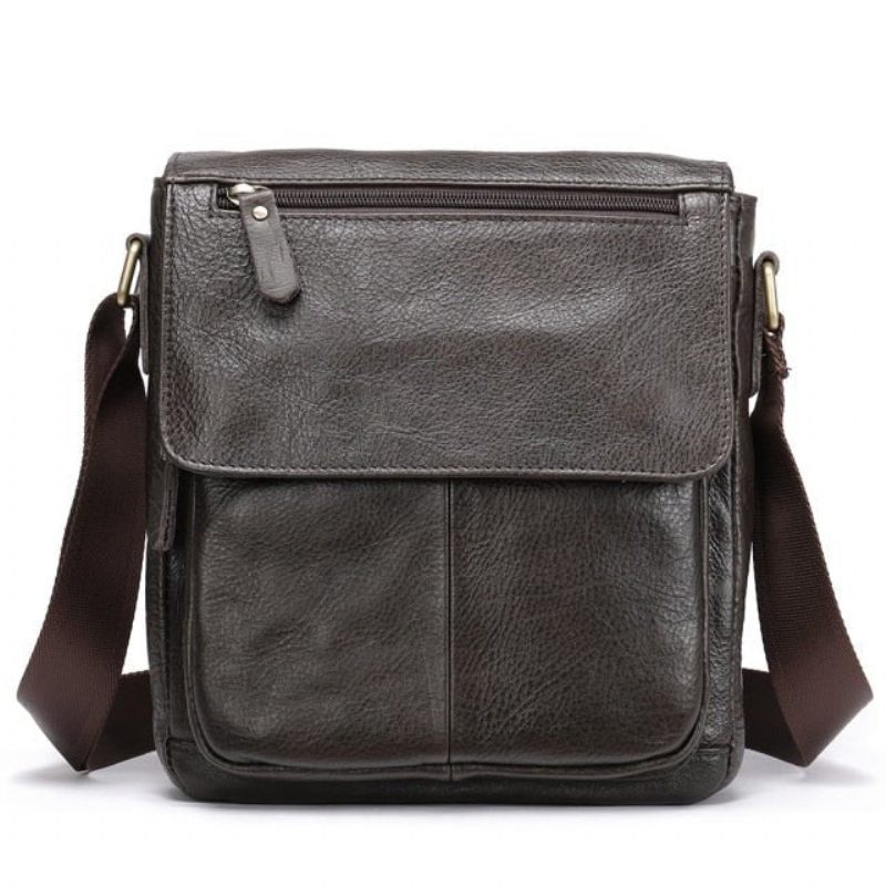 Férfi Válltáskák Bőr Crossbody Táska - Kávé