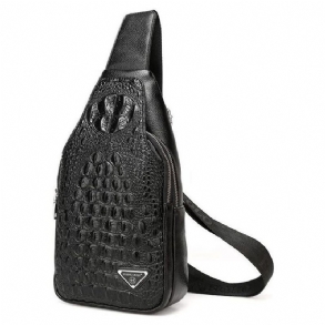 Férfi Válltáskák Egzotikus Croc-print Single Strap Sling Hátizsák