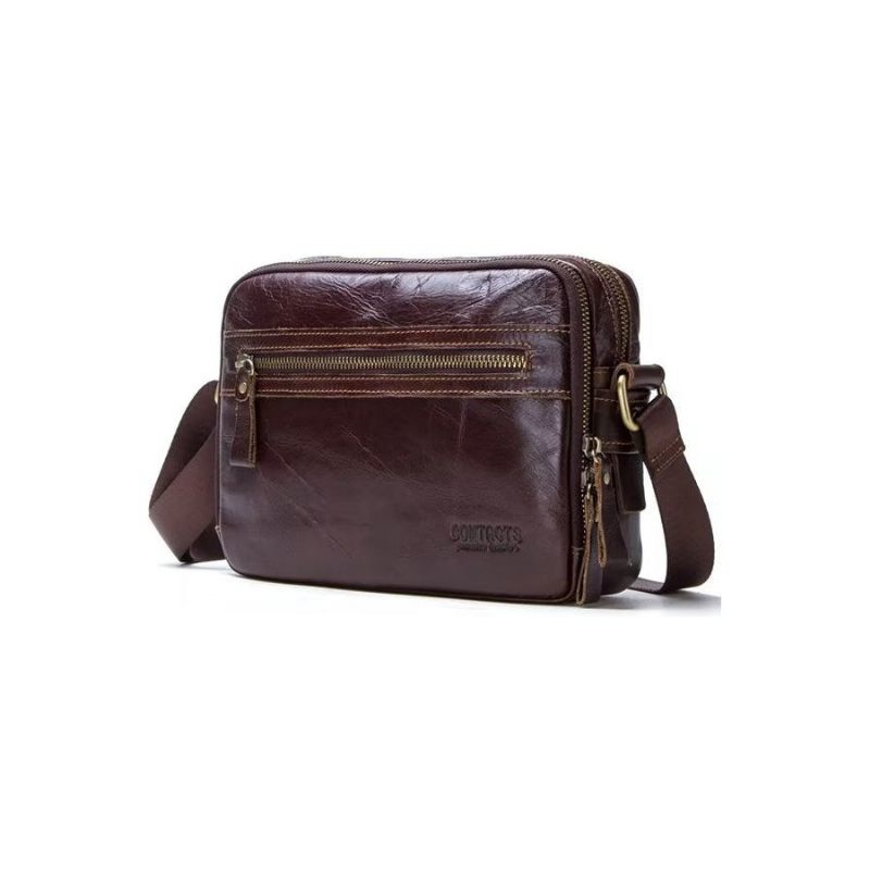 Férfi Válltáskák Elegáns Crazy Horse Bőr Kompakt Crossbody Táska