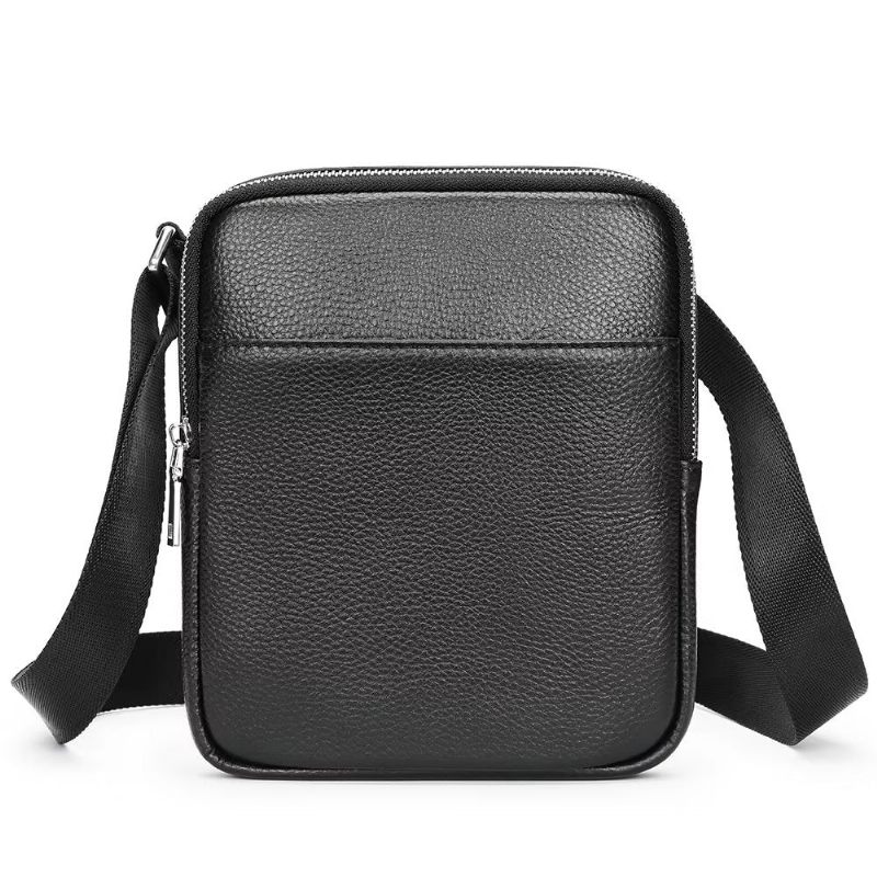 Férfi Válltáskák Luxus Bőr Csappantyús Szegecses Crossbody Táska - Fekete