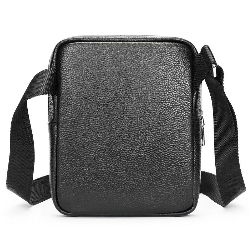 Férfi Válltáskák Luxus Bőr Csappantyús Szegecses Crossbody Táska - Fekete