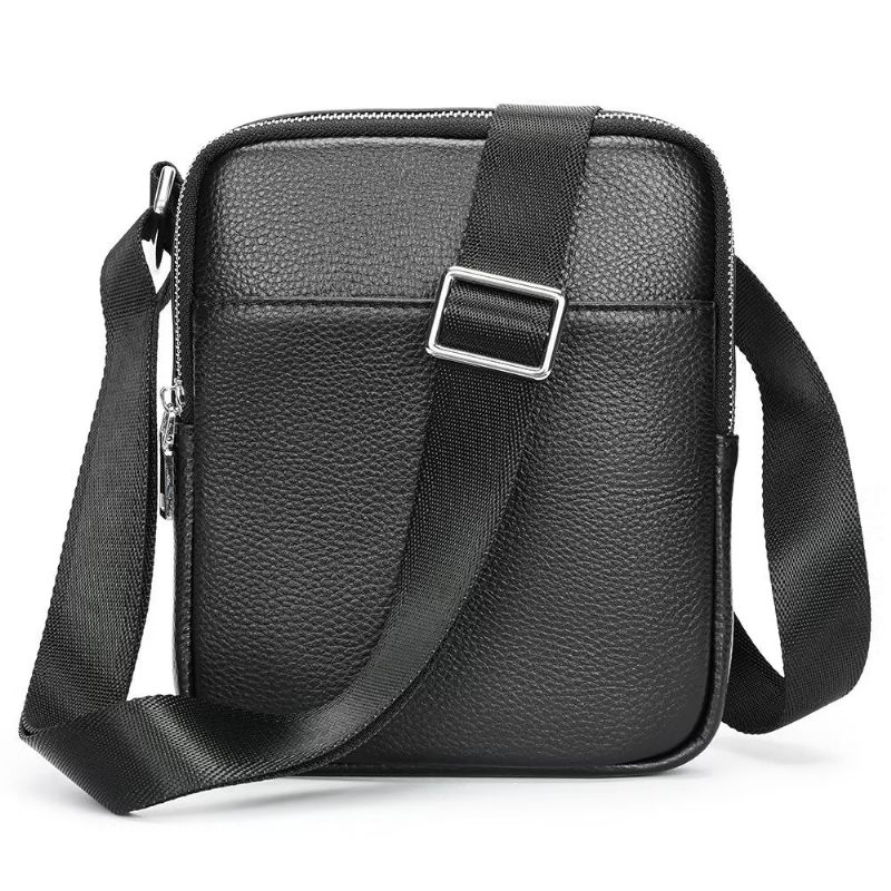 Férfi Válltáskák Luxus Bőr Csappantyús Szegecses Crossbody Táska - Fekete