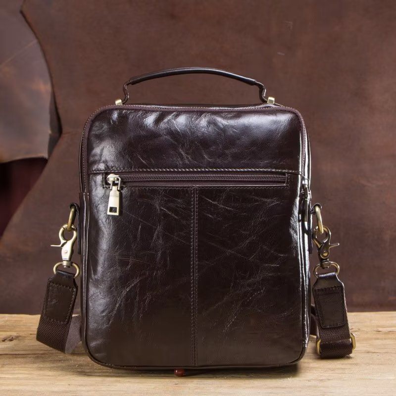 Férfi Válltáskák Luxus Bőr Flip Csatos Crossbody Táska - Kávé