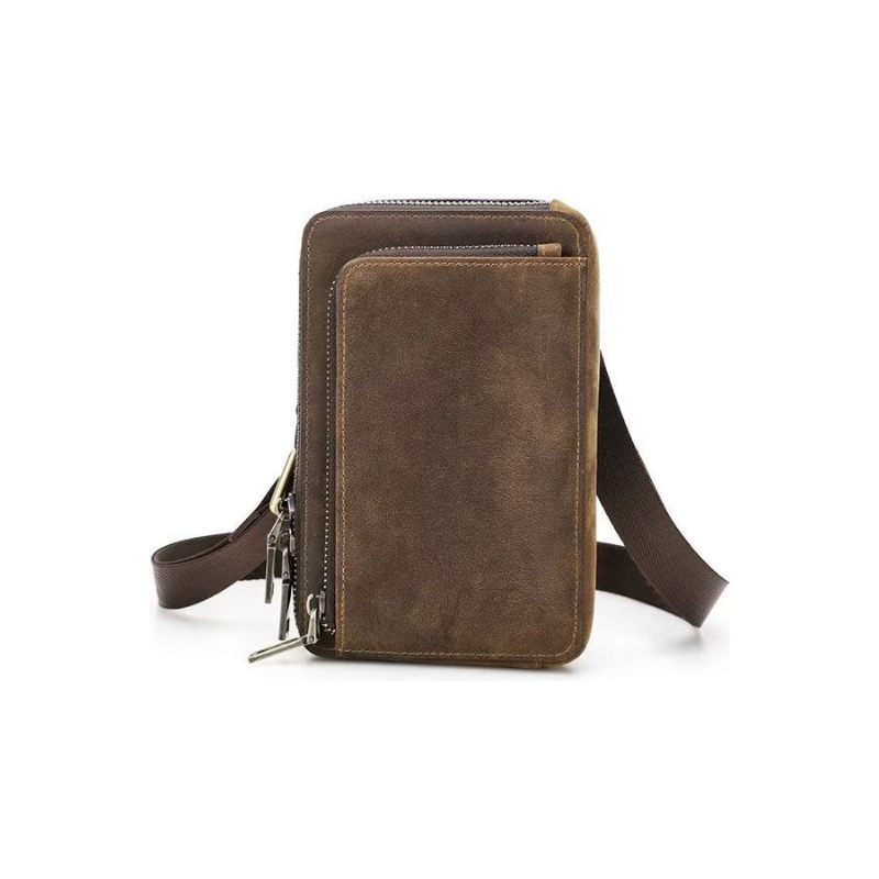 Férfi Válltáskák Luxus Bőr Flip Vintage Crossbody Táska