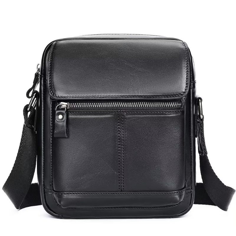 Férfi Válltáskák Luxus Bőr Fülű Rojtos Crossbody Táska - Fekete