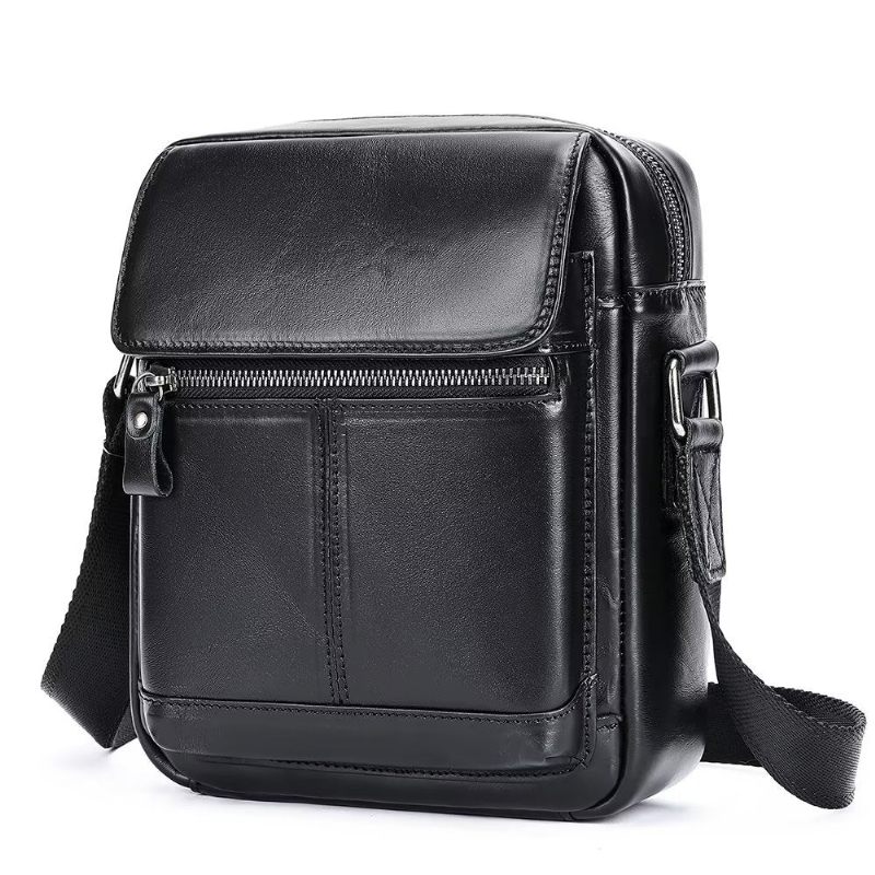 Férfi Válltáskák Luxus Bőr Fülű Rojtos Crossbody Táska - Fekete