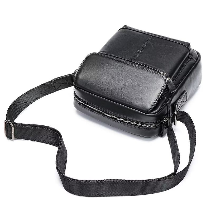 Férfi Válltáskák Luxus Bőr Fülű Rojtos Crossbody Táska - Fekete