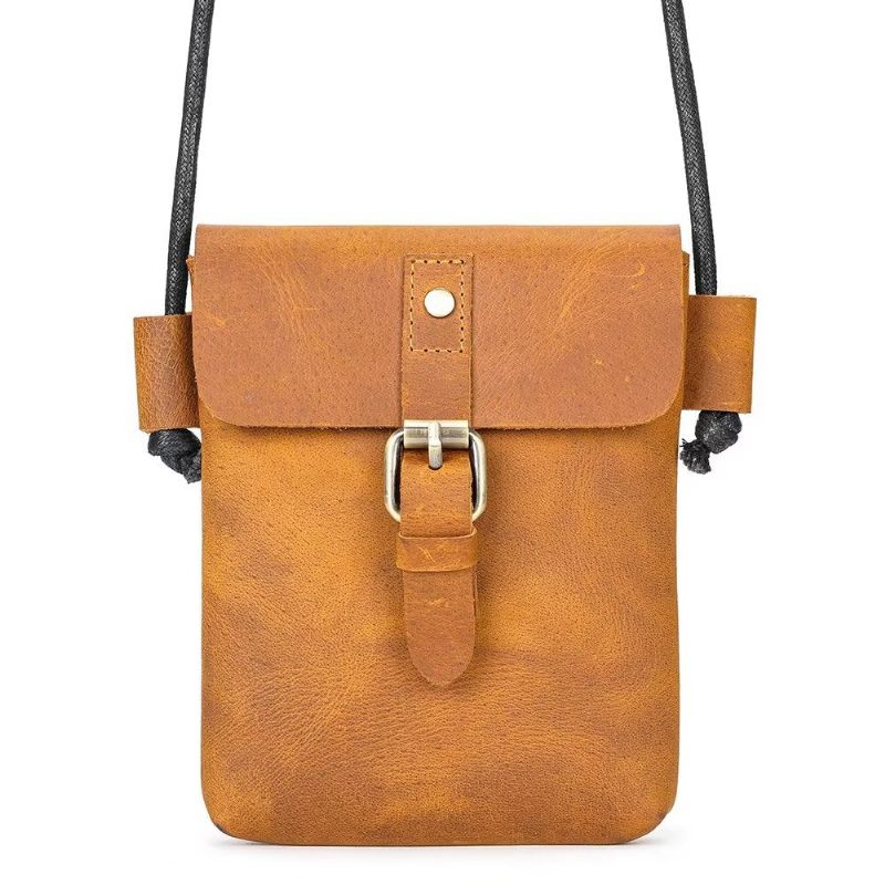 Férfi Válltáskák Luxus Crazy Horse Leather Crossbody Táska