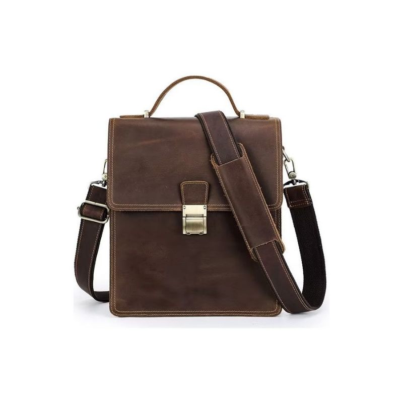 Férfi Válltáskák Luxus Crossbody Hírvivő Táska Crazy Horse Vintage Kollekció