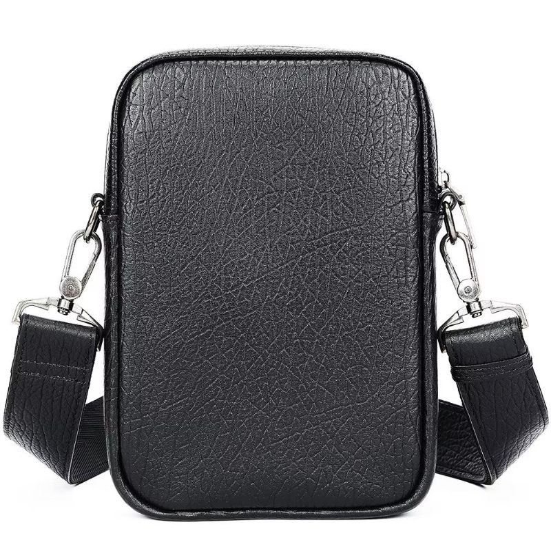 Férfi Válltáskák Luxus Valódi Bőr Flip Vintage Crossbody Táska - Fekete