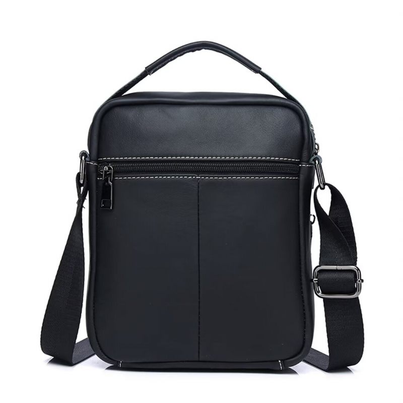 Férfi Válltáskák Majestic Journey Leather Holdall - Fekete