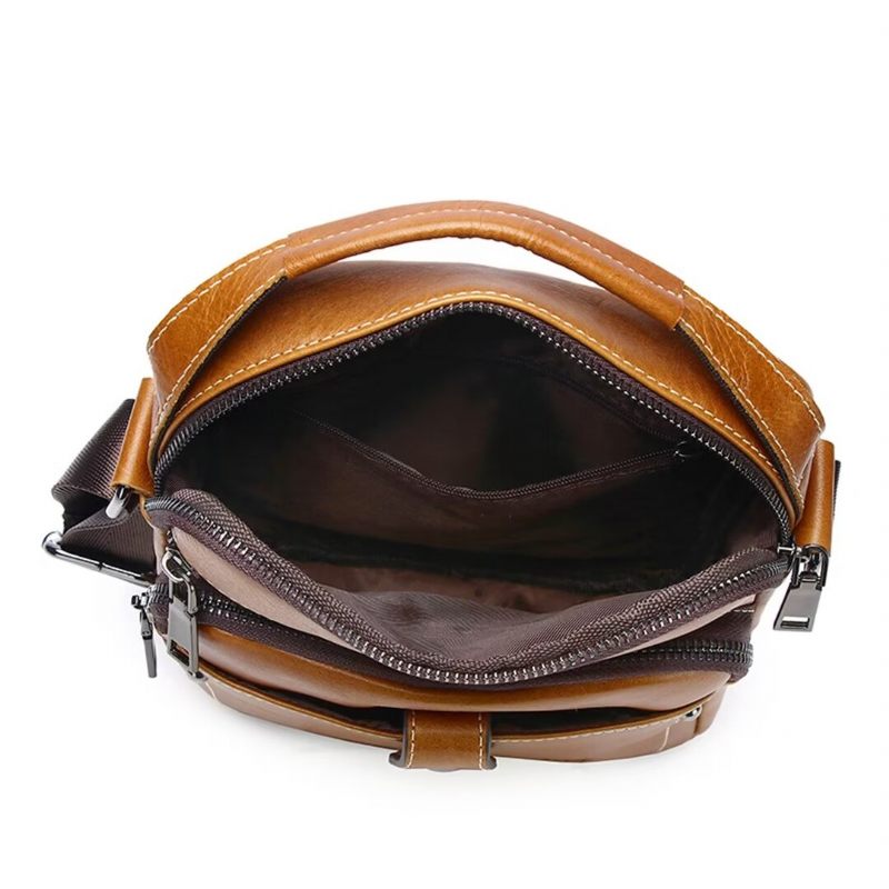 Férfi Válltáskák Majestic Journey Leather Holdall - Fekete