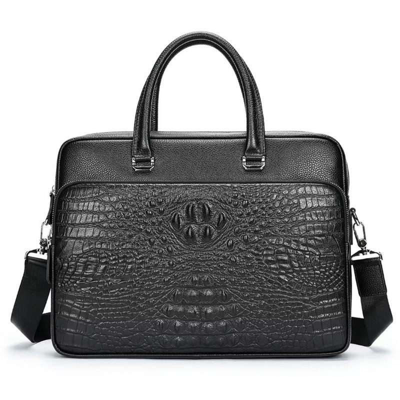 Férfi Válltáskák Pinnacle Prestige Alligator Tote - Fekete